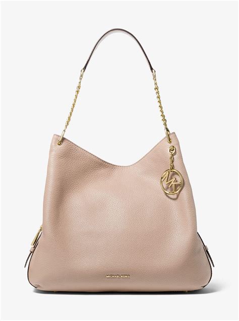 michael michael kors lillie large pebbled leather shoulder bag